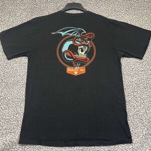 Biltwell Serpent Motorcycle Shirt Men Extra‎ Large Black Short Sleeve Crew Neck